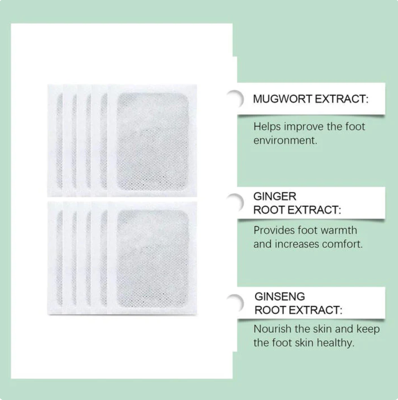 100% Merbal & Gentle Ingredient Detox Foot Pads (Buy 1 Get 1 Free 😍)