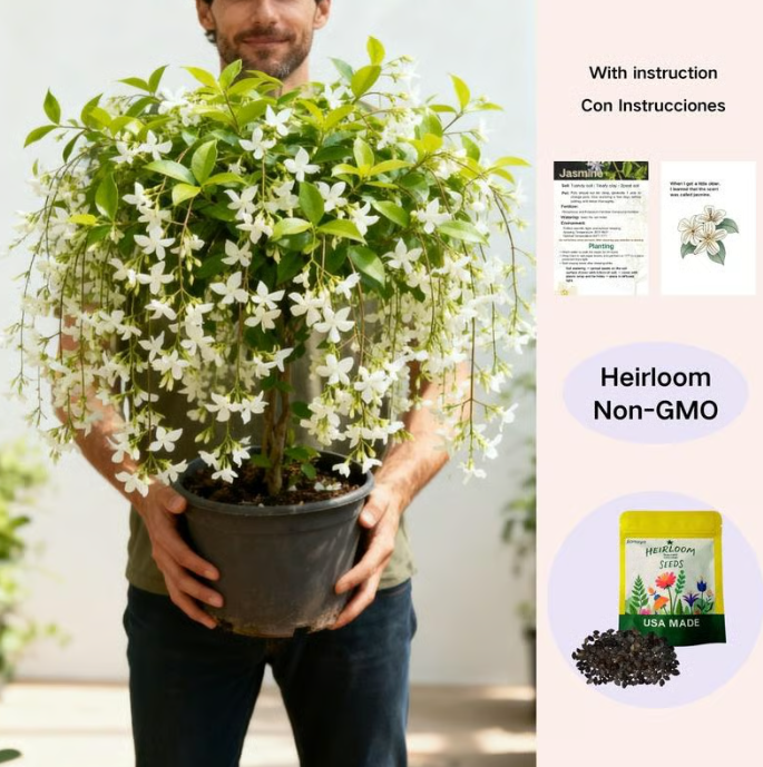 Home Grow Jasmine Flower Seeds (Buy 1 Get 1 Free )