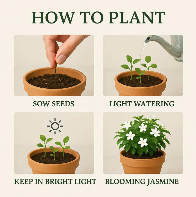 Home Grow Jasmine Flower Seeds (Buy 1 Get 1 Free )