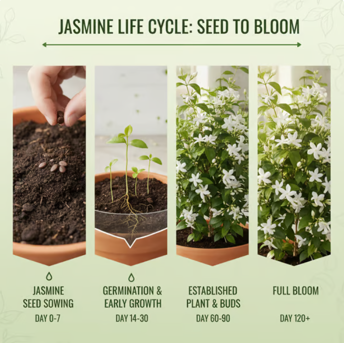 Home Grow Jasmine Flower Seeds (Buy 1 Get 1 Free )