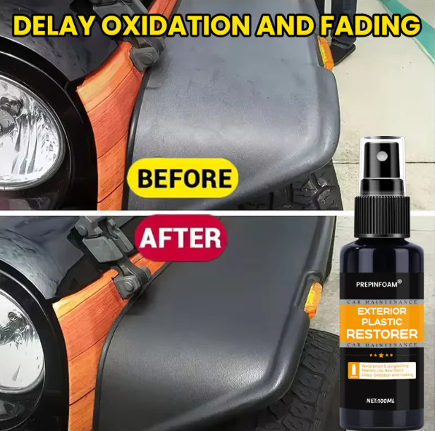 🚗✨ PREPINFOAM Exterior Plastic Restorer Spray 🚗✨ ( BUY 1 GET 1 FREE)