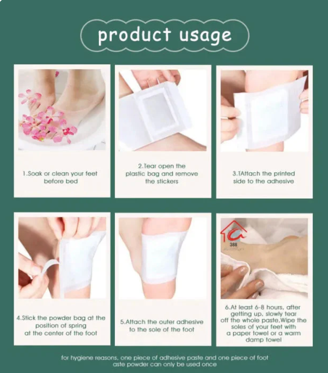 100% Merbal & Gentle Ingredient Detox Foot Pads (Buy 1 Get 1 Free 😍)