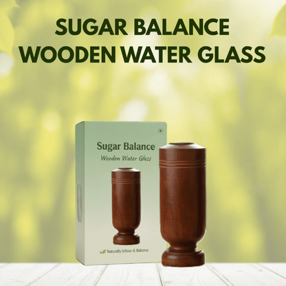 Sugar Balance Wooden Water Glass (100% Natural)